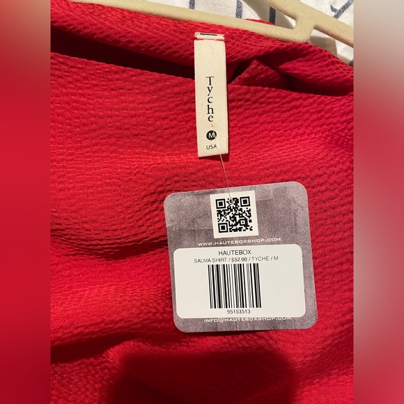 Red Off Shoulder Top - Picture 2 of 4